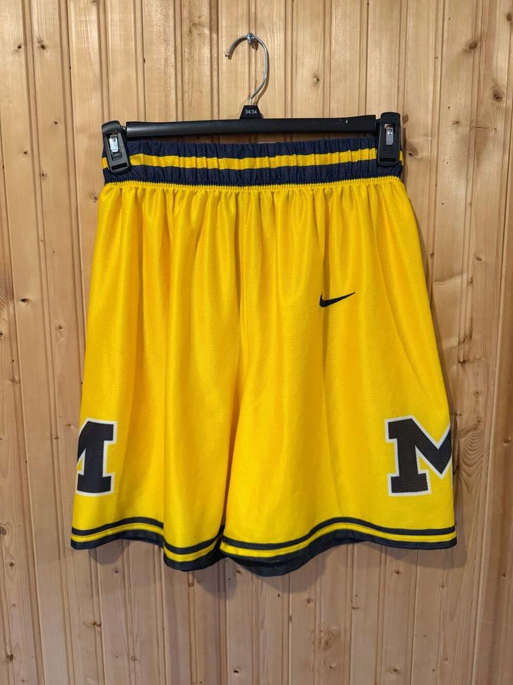 Vintage 90s Nike Michigan Wolverines Fab 5 Basketball Mesh Shorts